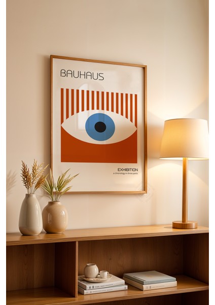 Bauhaus Serisi Ahşap Çerçeveli Poster, Tablo NO:110