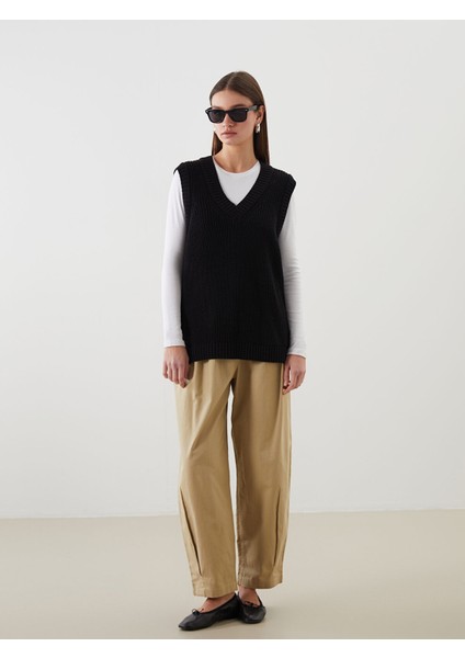 Yeni Sezon V Yaka Kadın Triko Süveter fiyatları