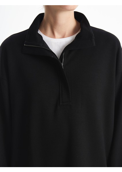 Yeni Sezon Dik Yaka Kadın Sweatshirt Tunik modelleri