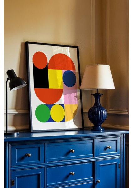 Bauhaus Serisi Siyah Çerçeveli Poster, Tablo No:15 fiyatları
