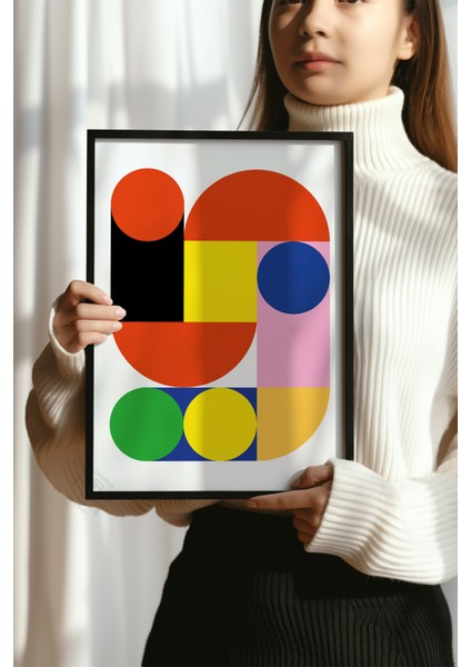 Bauhaus Serisi Siyah Çerçeveli Poster, Tablo No:15 modelleri