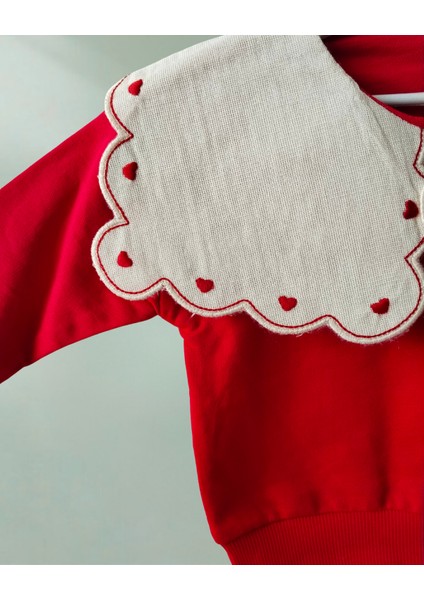 Kırmızı Kız Bebek 2’li Takım – Pantolon ve Sweatshirt indirimleri