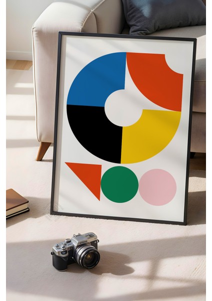 Bauhaus Serisi Siyah Çerçeveli Poster, Tablo No:9