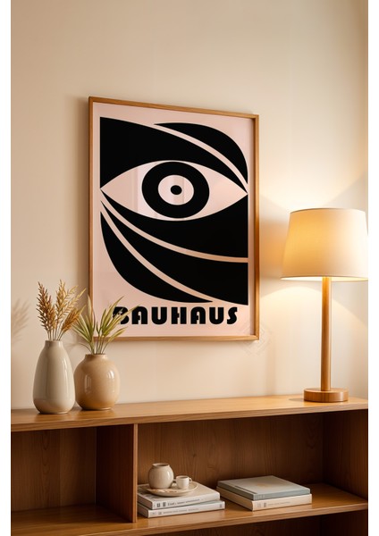 Bauhaus Serisi Ahşap Çerçeveli Poster, Tablo No:62