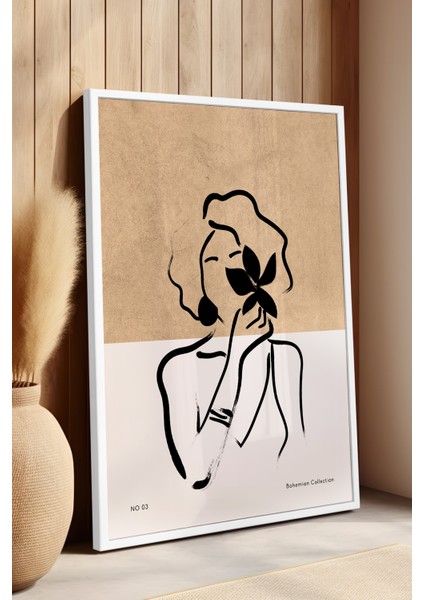 Bohemian Serisi Beyaz Çerçeveli Poster, Tablo No:88 fırsatları
