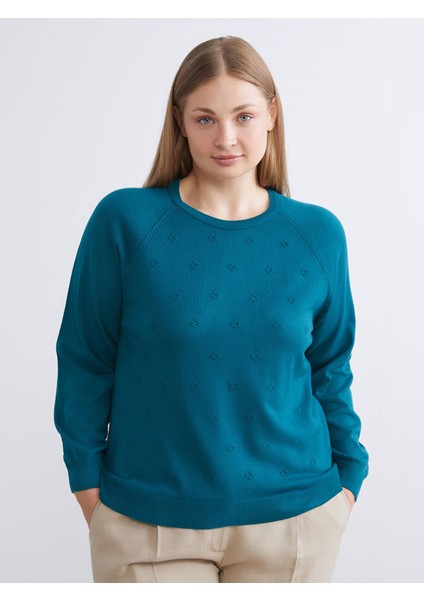 Yeni Sezon Bisiklet Yaka Çiçekli Kadın Triko Kazak modelleri