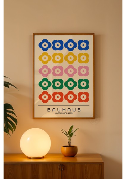 Bauhaus Serisi Ahşap Çerçeveli Poster, Tablo No:97 fiyatları