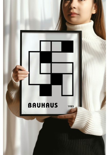 Bauhaus Serisi Siyah Çerçeveli Poster, Tablo No:51 modelleri