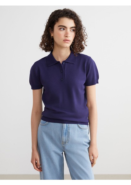 Yeni Sezon Polo Yaka Kadın Triko Kazak