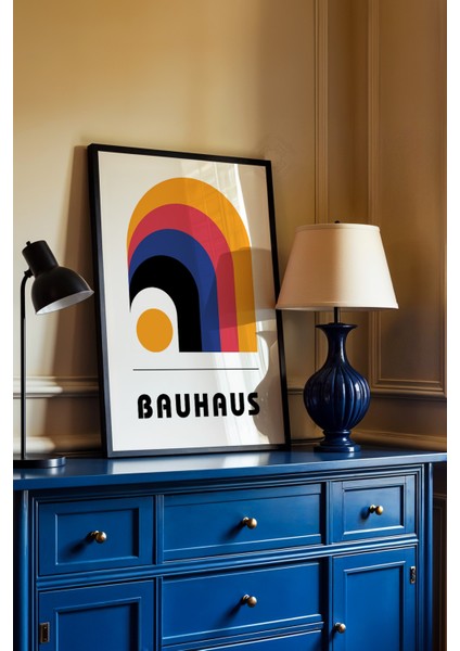 Bauhaus Serisi Siyah Çerçeveli Poster, Tablo NO:111 fiyatları