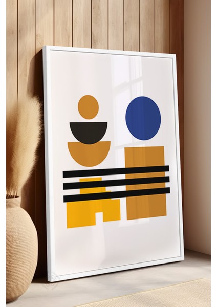 Bauhaus Serisi Beyaz Çerçeveli Poster, Tablo NO:103 fırsatları