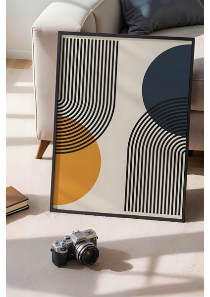 Bauhaus Serisi Siyah Çerçeveli Poster, Tablo NO:104