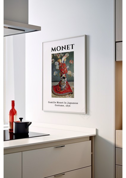 Claude Monet Serisi Beyaz Çerçeveli Poster, Tablo Duvar Dekoru No:8 fiyatları
