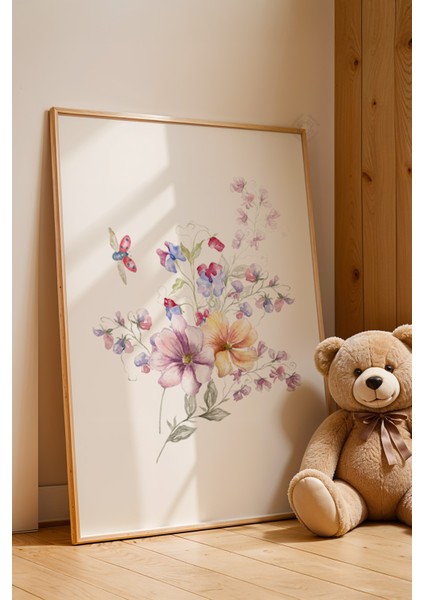 Çocuk Odası, Bebek Odası Ahşap Çerçeveli Poster, Tablo NO:135 fırsatları