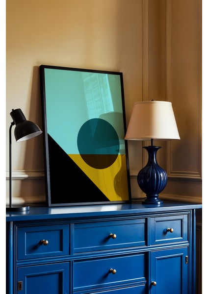 Bauhaus Serisi Siyah Çerçeveli Poster, Tablo No:80 fiyatları