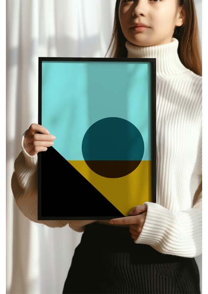 Bauhaus Serisi Siyah Çerçeveli Poster, Tablo No:80 modelleri