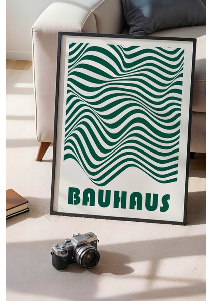 Bauhaus Serisi Siyah Çerçeveli Poster, Tablo No:68