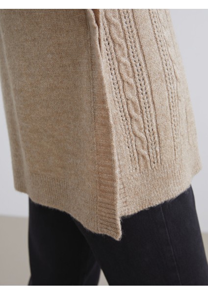 Yeni Sezon Balıkçı Yaka Ajurlu Kadın Triko Süveter modelleri