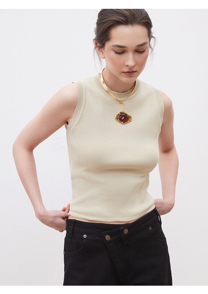 Yeni Sezon Dik Yaka Kadın Triko Kazak