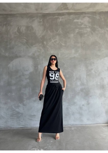 Ithal Kompak Süprem Kumaş Baskılı Maxı Boy Elbise Bluz Etek Görünümlü fiyatları