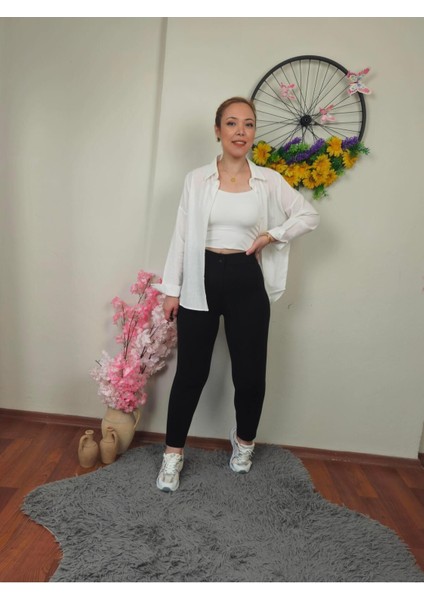 Krep Kumaş Siyah Dar Paça Pantolon modelleri