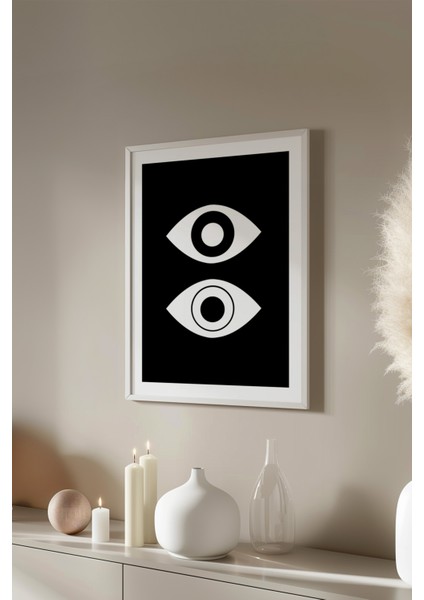Bauhaus Serisi Beyaz Çerçeveli Poster, Tablo No:49