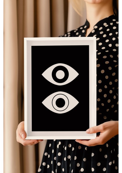 Bauhaus Serisi Beyaz Çerçeveli Poster, Tablo No:49 modelleri