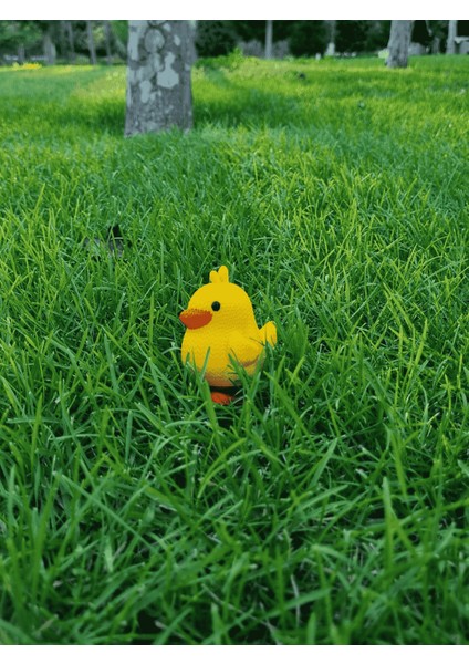 Sarı Kurmalı Hareketli Pilsiz Ördek Figürlü Oyuncak / Verslab Print fırsatları