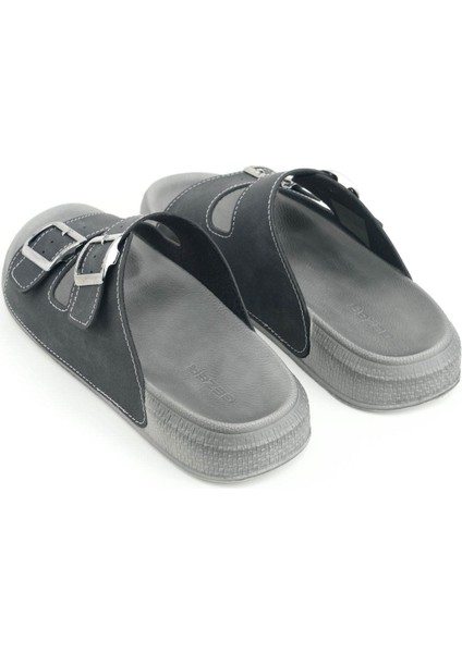 Erkek Yazlık Suni Deri Iki Toka Ayarlanabilir Rahat Taban Günlük Terlik fırsatları