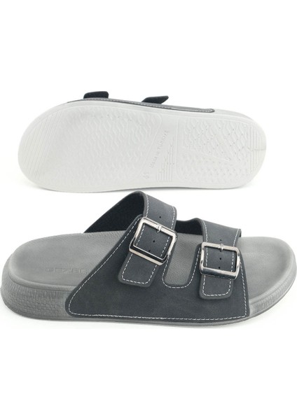 Erkek Yazlık Suni Deri Iki Toka Ayarlanabilir Rahat Taban Günlük Terlik indirimleri