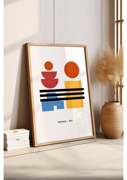 Bauhaus Serisi Ahşap Çerçeveli Poster, Tablo NO:107 fırsatları