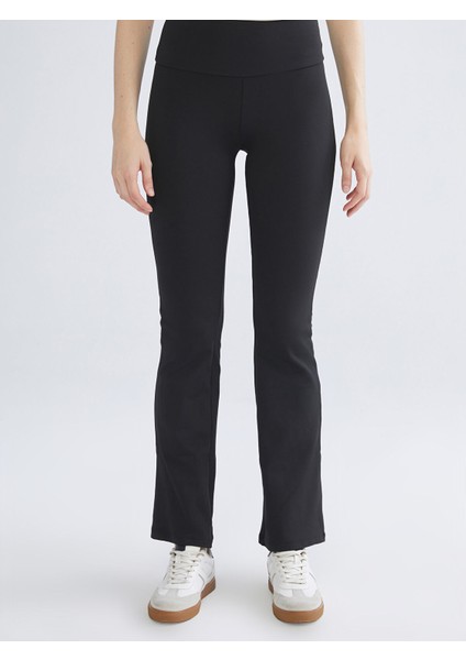 Yeni Sezon Beli Lastikli Ispanyol Paça Kadın Spor Tayt modelleri