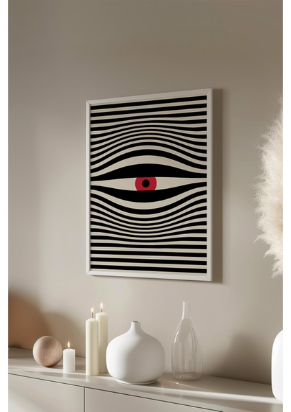 Bauhaus Serisi Beyaz Çerçeveli Poster, Tablo No:33