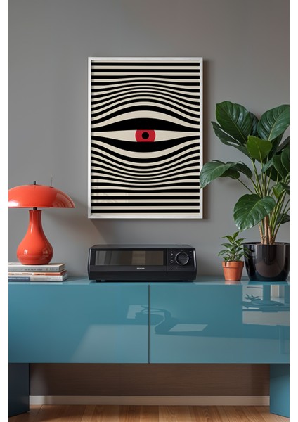 Bauhaus Serisi Beyaz Çerçeveli Poster, Tablo No:33 fiyatları