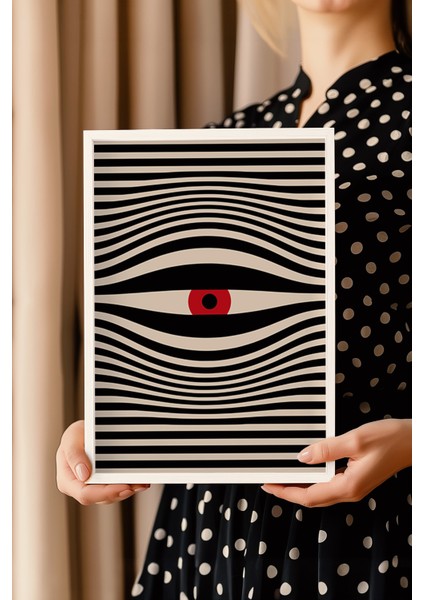 Bauhaus Serisi Beyaz Çerçeveli Poster, Tablo No:33 modelleri