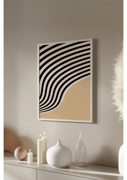 Bauhaus Serisi Beyaz Çerçeveli Poster, Tablo No:66