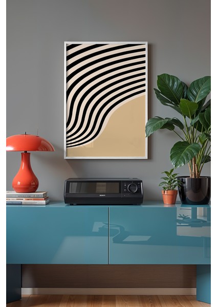 Bauhaus Serisi Beyaz Çerçeveli Poster, Tablo No:66 fiyatları