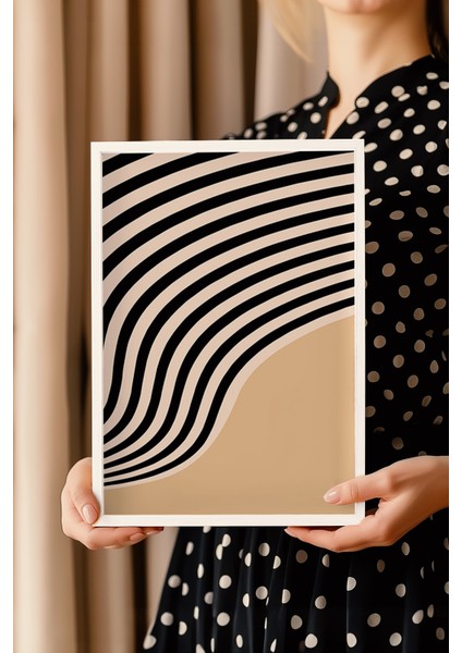 Bauhaus Serisi Beyaz Çerçeveli Poster, Tablo No:66 modelleri