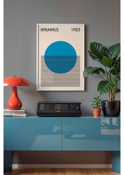 Bauhaus Serisi Beyaz Çerçeveli Poster, Tablo No:17 fiyatları