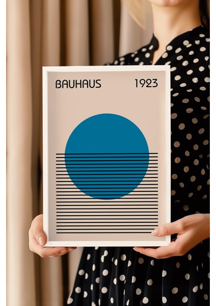Bauhaus Serisi Beyaz Çerçeveli Poster, Tablo No:17 modelleri