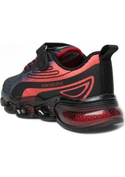 Lafonten Patik 744 Işıklı Çocuk Günlük Ayakkabı KM05A744 Siyah Kırmızı modelleri