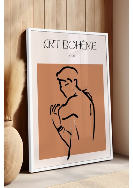 Bohemian Serisi Beyaz Çerçeveli Poster, Tablo NO:103 fırsatları