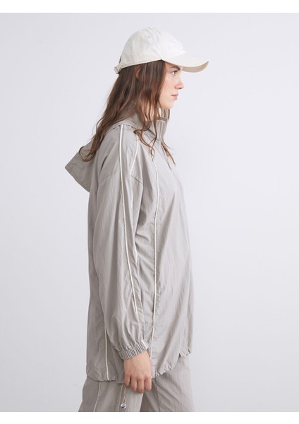 Yeni Sezon Dik Yaka Oversize Kadın Yağmurluk