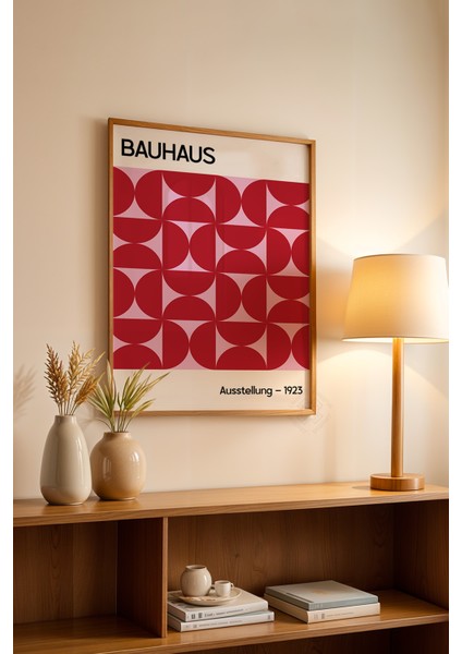 Bauhaus Serisi Ahşap Çerçeveli Poster, Tablo NO:123