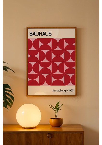 Bauhaus Serisi Ahşap Çerçeveli Poster, Tablo NO:123 fiyatları
