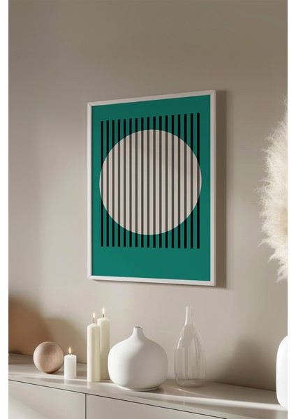 Bauhaus Serisi Beyaz Çerçeveli Poster, Tablo No:79