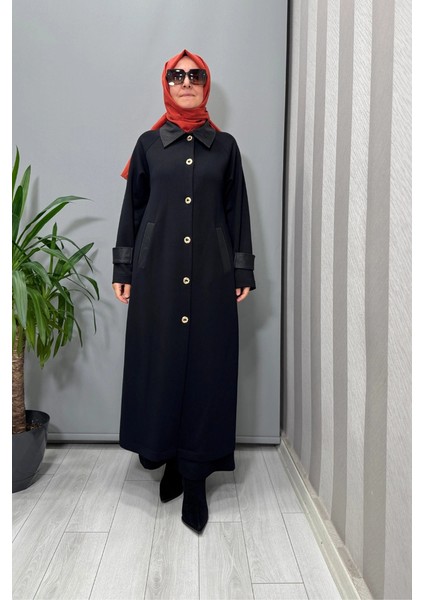 Deri Detaylı Kap Siyah 56MK6107