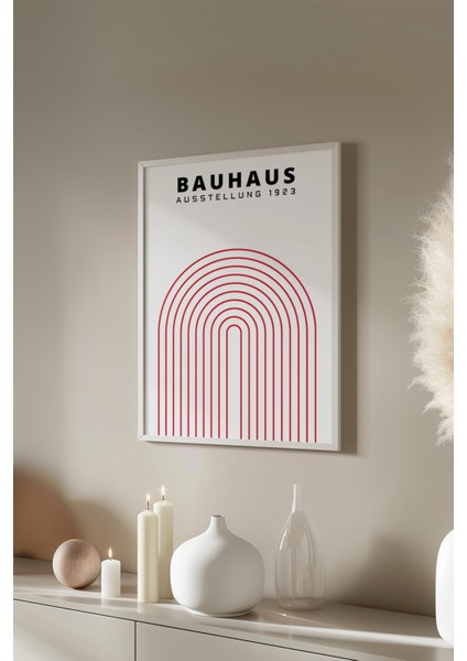 Bauhaus Serisi Beyaz Çerçeveli Poster, Tablo NO:113