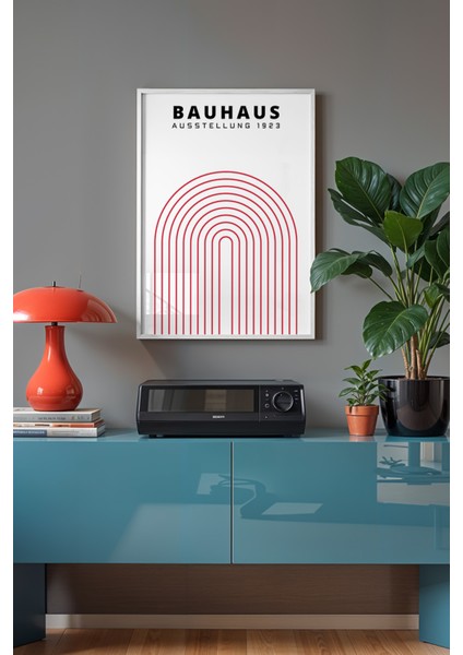 Bauhaus Serisi Beyaz Çerçeveli Poster, Tablo NO:113 fiyatları