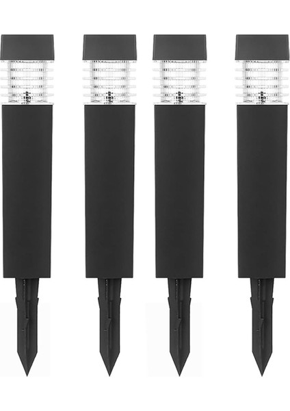4pcs Beyaz Işık Güneş Powered Güneş Powered Buz Işığı Işığı, Güneş Açık Bahçe Lambası, Güneş Toprak Eklentisi Işığı (Yurt Dışından)